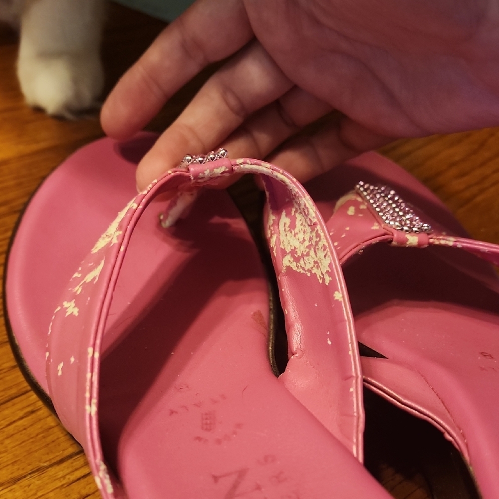 🆓️w/Purchase~Italian Shoemakers Pink Rhinestone Sandals S5 - Picture 2 of 9
